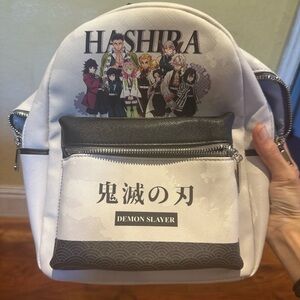 Demon Slayer Kids Backpack - White and Black